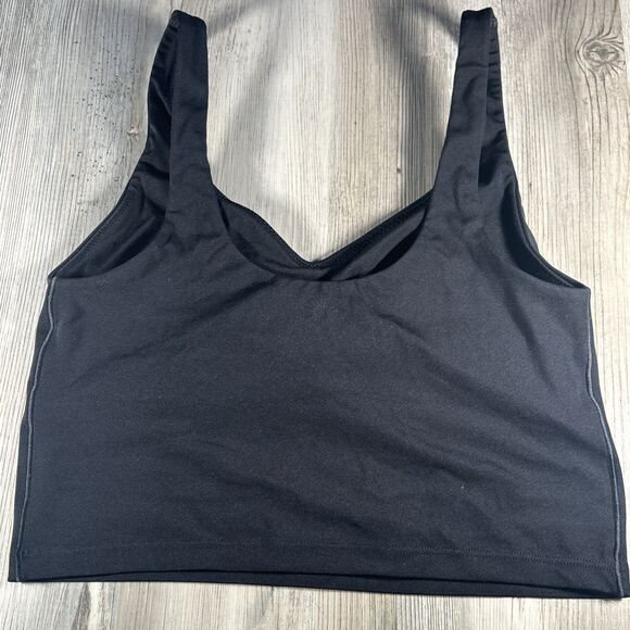 Aerie Offline Real Me Black Sports Bra Cropped Top Size S - Picture 2 of 6
